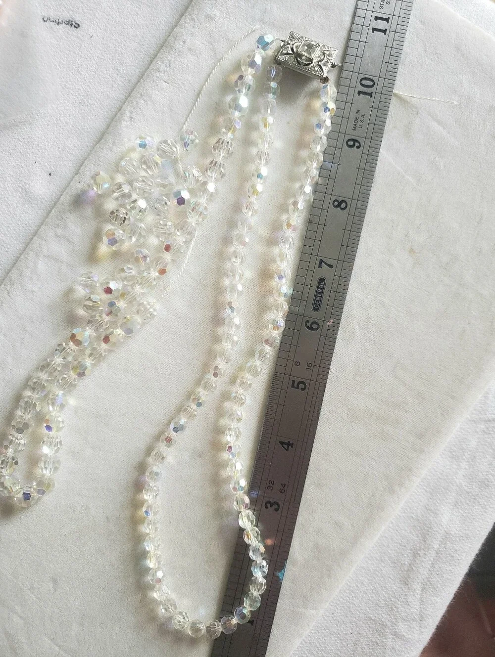140 Vintage Aurora Borealis Crystal Beads 6mm 8mm